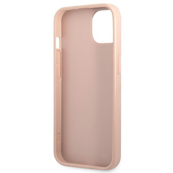 Гръб Guess PU Saffiano Triangle за iPhone 13 , Розов