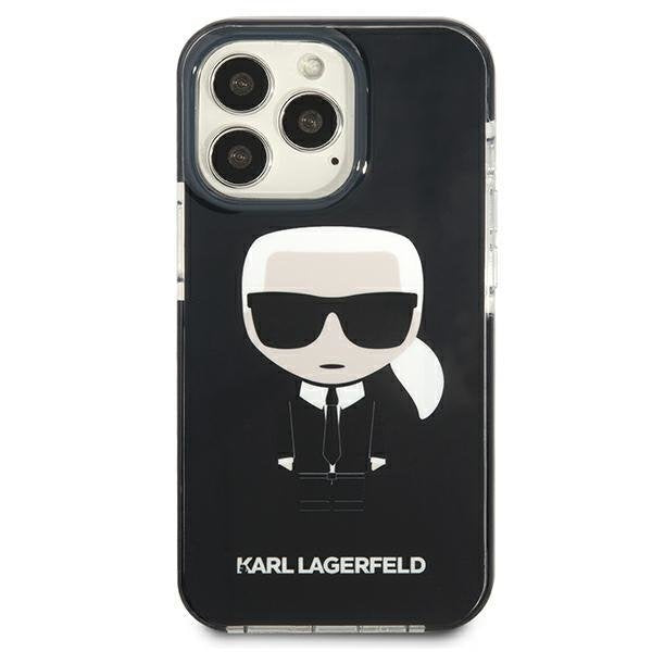 Гръб Karl Lagerfeld за iPhone 13 Pro, TPE, Full Body, Ikonik Case, Черен