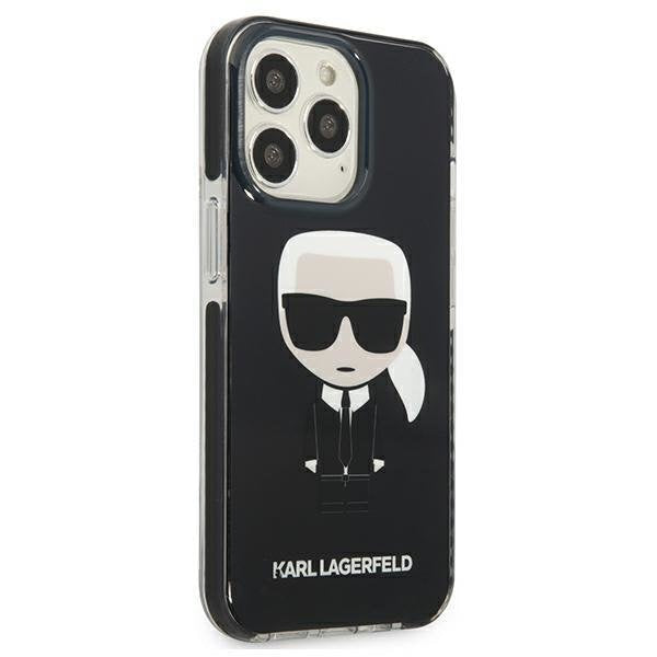 Гръб Karl Lagerfeld за iPhone 13 Pro, TPE, Full Body, Ikonik Case, Черен