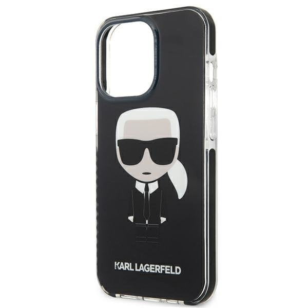 Гръб Karl Lagerfeld за iPhone 13 Pro, TPE, Full Body, Ikonik Case, Черен