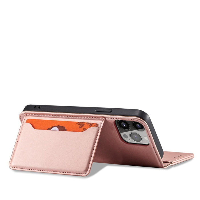 Калъф с отделение за карти Magnet Card Case iPhone 13 розов