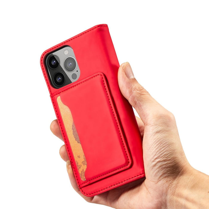 Калъф с отделение за карти Magnet Card Case iPhone 13 червен