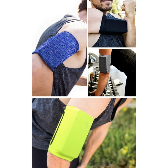 Еластична текстилна лента за ръка бягане / фитнес XL зелена