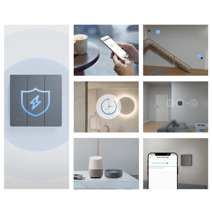 Смарт 3 - канален Wi - Fi стенен ключ