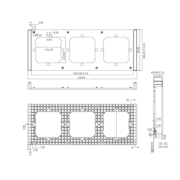 Тройна монтажна рамка за ключове Sonoff M5 - 80