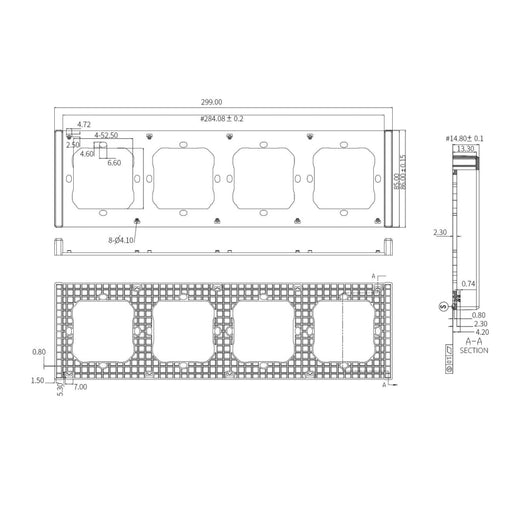 Четворна монтажна рамка за ключове Sonoff M5 - 80