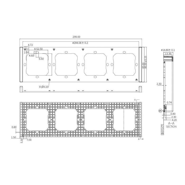 Четворна монтажна рамка за ключове Sonoff M5 - 80