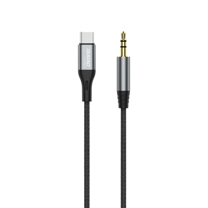 Аудиокабел Dudao USB - C към мини жак 3.5mm Сив