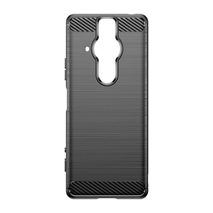 Carbon Case Гъвкав TPU Кейс за Sony Xperia Pro - I black