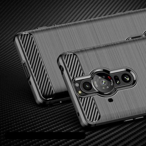 Carbon Case Гъвкав TPU Кейс за Sony Xperia Pro - I black