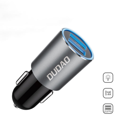Зарядно за кола Dudao R5s 2x USB 3.4A Сив