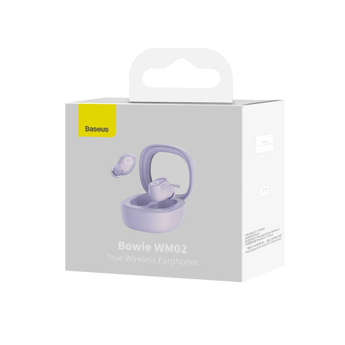 Безжични слушалки Baseus Bowie WM02 TWS Bluetooth 5.3 Лилав