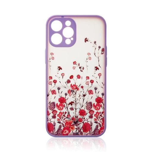 Дизайнерски калъф за iPhone 12 флорален лилав