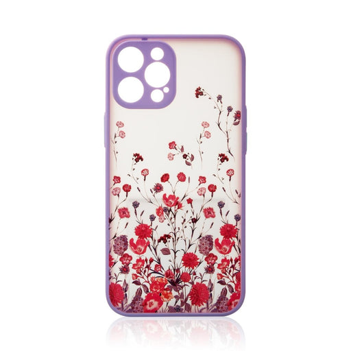 Дизайнерски калъф за iPhone 13 флорален лилав