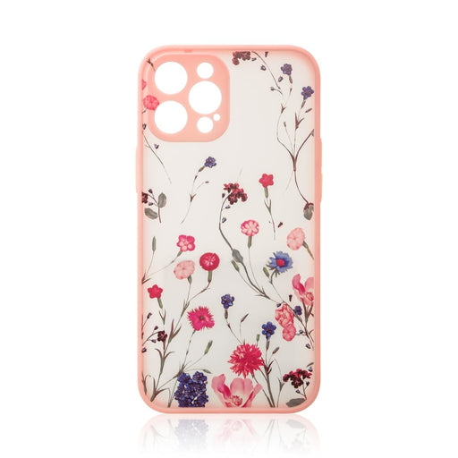 Дизайнерски калъф за iPhone 13 Pro флорален розов