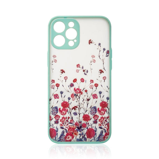 Дизайнерски калъф за iPhone 13 син флорален case