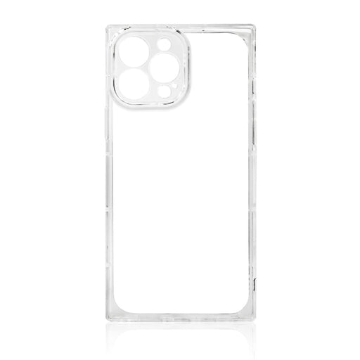 Квадратен силиконов калъф за iPhone 12 Прозрачен