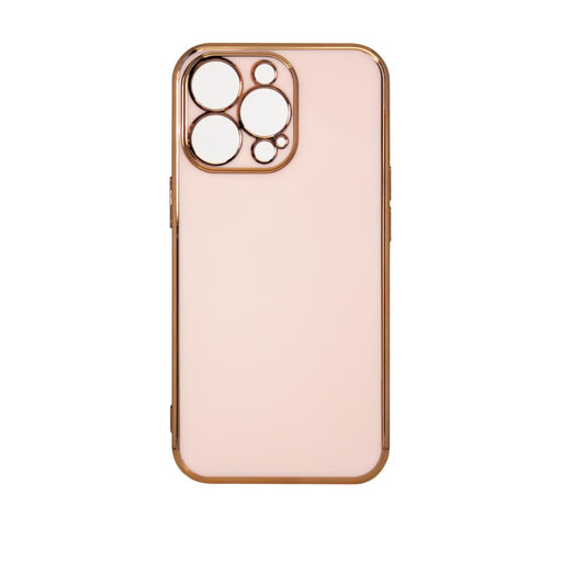 Кейс Lighting Color за iPhone12 Pro с гел рамка розов