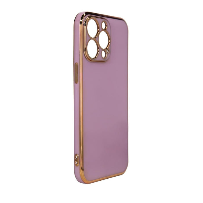 Кейс Lighting Color за iPhone12 с гел рамка лилав