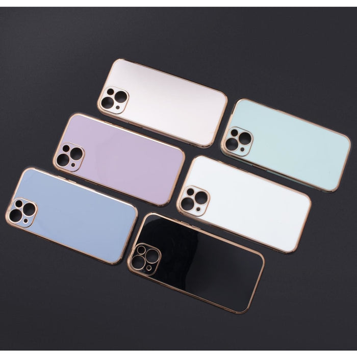 Кейс Lighting Color за iPhone12 с гел рамка лилав