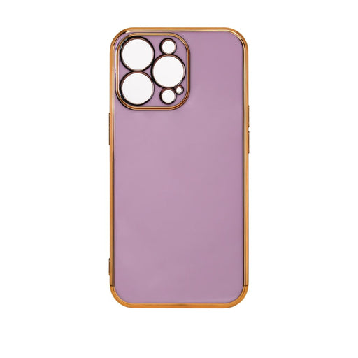 Кейс Lighting Color за iPhone12 Pro Max с гел рамка лилав