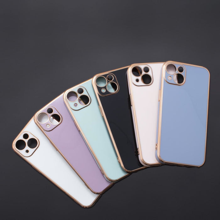 Кейс Lighting Color за iPhone12 с гел рамка бял