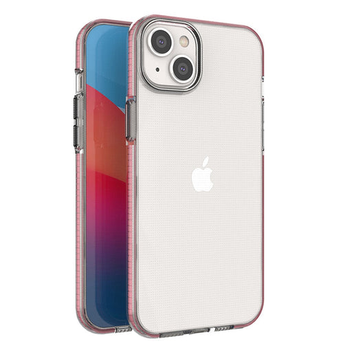 Кейс Spring Case за iPhone 14 Plus със светлорозова рамка