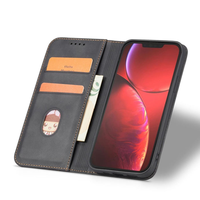 Калъф с отделение за карти Magnet Fancy Case iPhone 14 черен