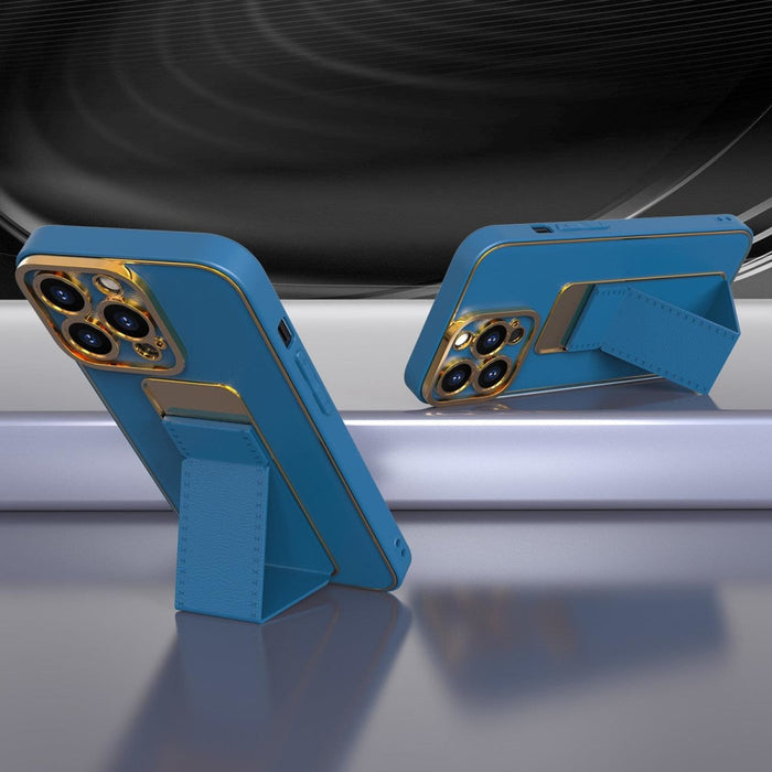 Кейс New Kickstand за iPhone 12 със стойка син