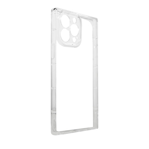Квадратен силиконов калъф за iPhone 12 Pro Прозрачен