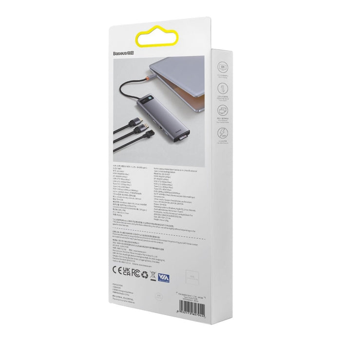 Хъб 12в1 Baseus Metal Gleam USB - C към HDMI / DP