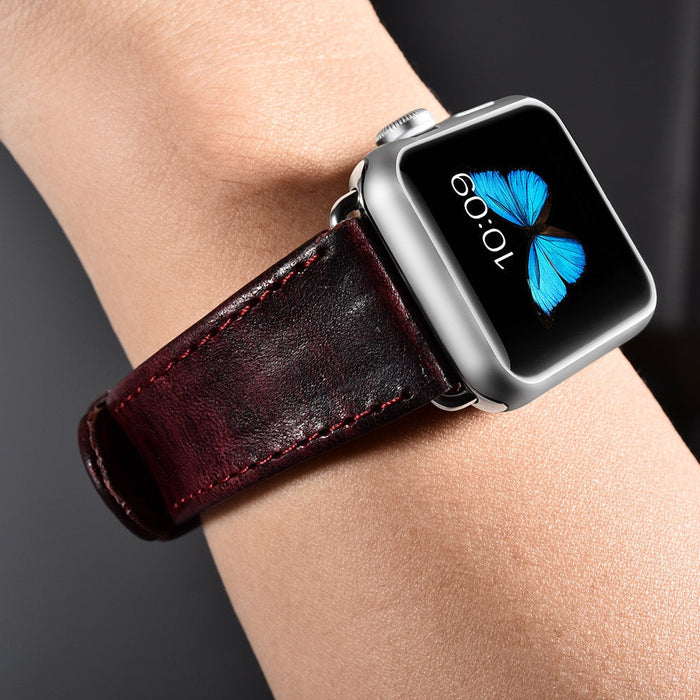 Кожена каишка iCarer за Apple Watch