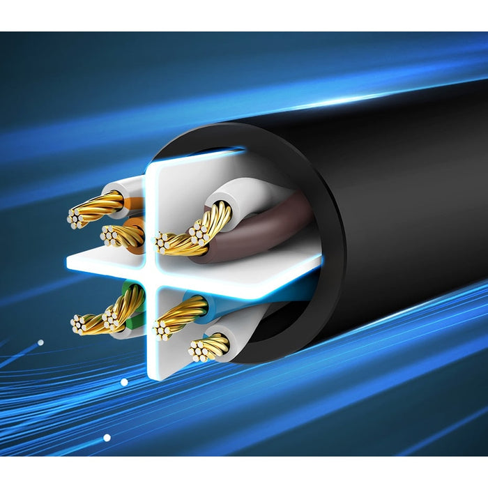 Ethernet плосък кабел Ugreen RJ45, Cat.6, UTP, 0.5m