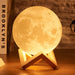 Акумулаторна нощна лампа Луна 16 цвята дистанционно 