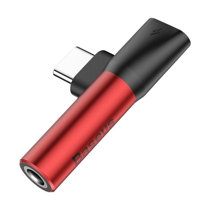 Аудио адаптер Baseus L41 USB-C към мини жак 3.5mm + USB-C