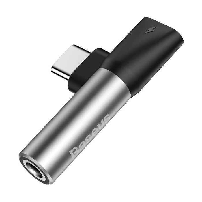 Аудио адаптер Baseus L41 USB-C към мини жак 3.5mm + USB-C