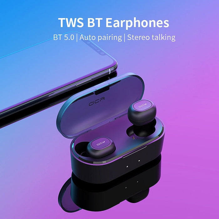 Безжични Bluetooth 5.0 слушалки с два микрофона QCY T2C-RX 