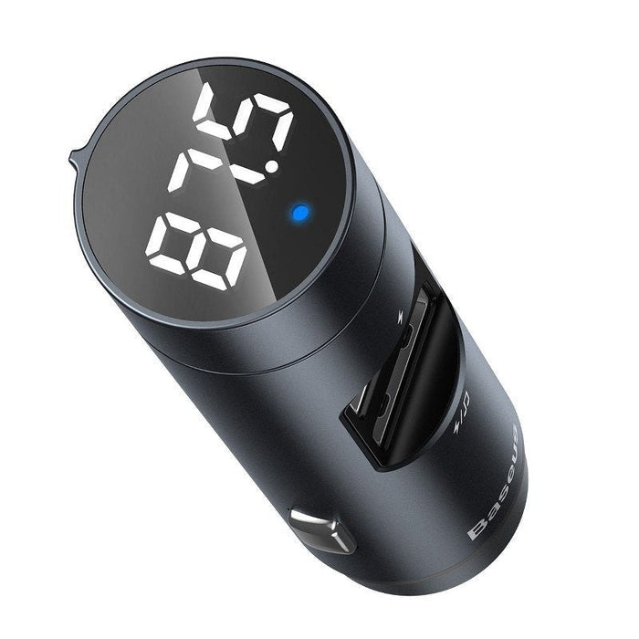Bluetooth 5.0 FM трансмитер Baseus Energy Column 2x USB 3.1A