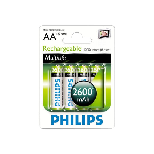 Philips презареждащи се батерии HR6 AA 2600 mAh 4 бр.