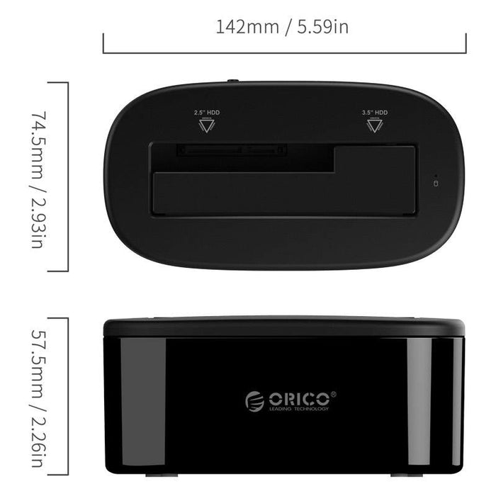 Докинг станция Orico HDD/SSD 3.5/2.5 USB-B 3.0
