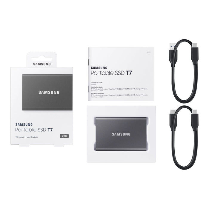 SAMSUNG Portable SSD T7 2TB external USB 3.2 Gen 2 titan