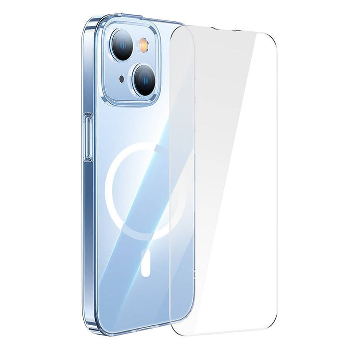 Комплект калъф и стъклен протектор Baseus, за iPhone 14 Plus
