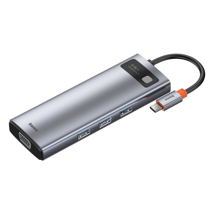Хъб адаптер 9в1 Baseus Metal Gleam Series USB
