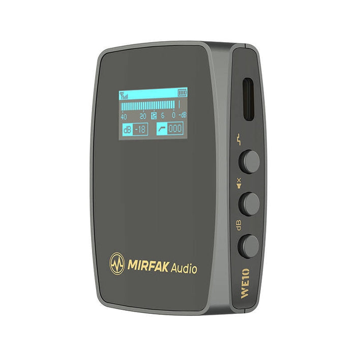 Двуканален компактен безжичен микрофон Mirfak WE10, USB-C, OLED екран