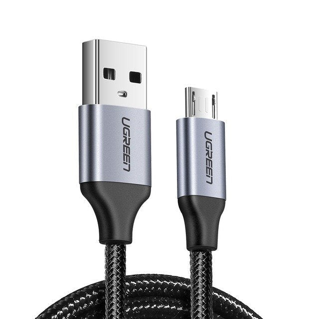 Кабел USB към Micro USB UGREEN, 1m, сив