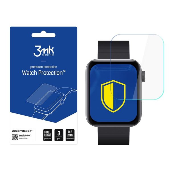 Стъклен Протектор 3MK Watch ARC за Xiaomi Mi Watch, Прозрачен, 3бр