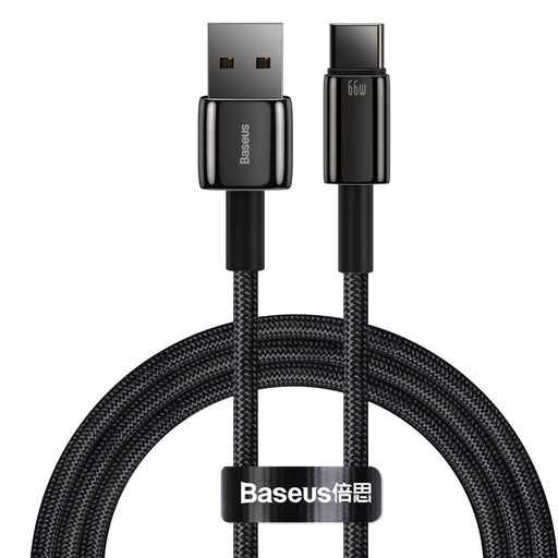 Кабел Baseus Tungsten Gold USB към USB-C 66W 1m