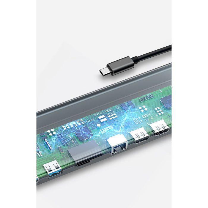 Хъб Адаптер 11-в-1 Baseus Enjoyment USB-C към 2x HDMI 3x USB