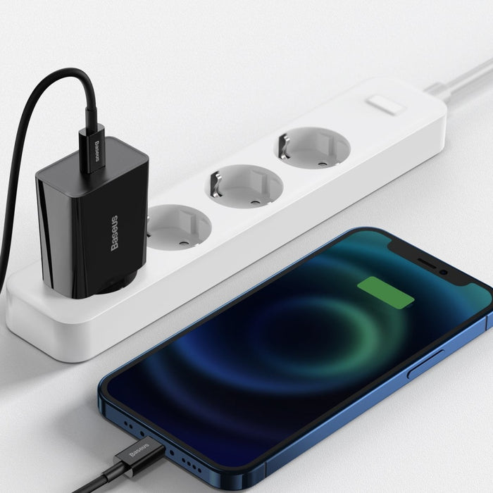 Компактно бързо зарядно устройство Baseus USB USB-C 20W