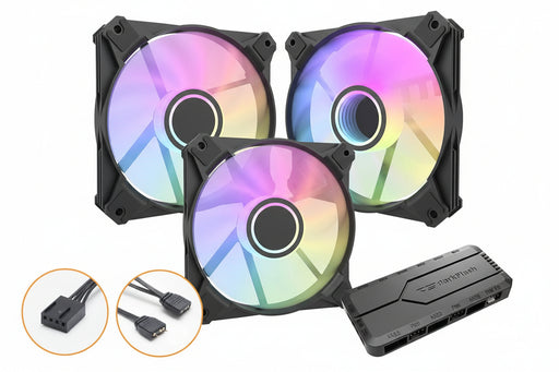 Комплект RGB вентилатори за компютър Darkflash INF8 5 броя 